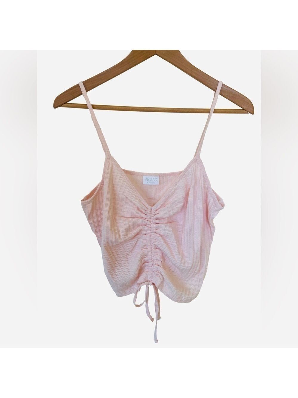 ABOUND Women’s Crop Top Halter Spaghetti Straps Pink Shirt Size: XL